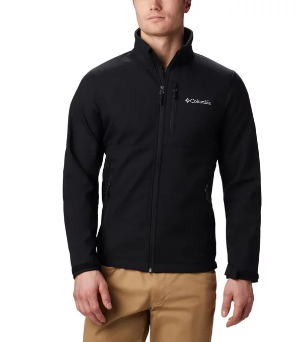 Columbia Mens Black Omnishield Ascender Softshell Water and Wind Resistant Jacket - Image 2