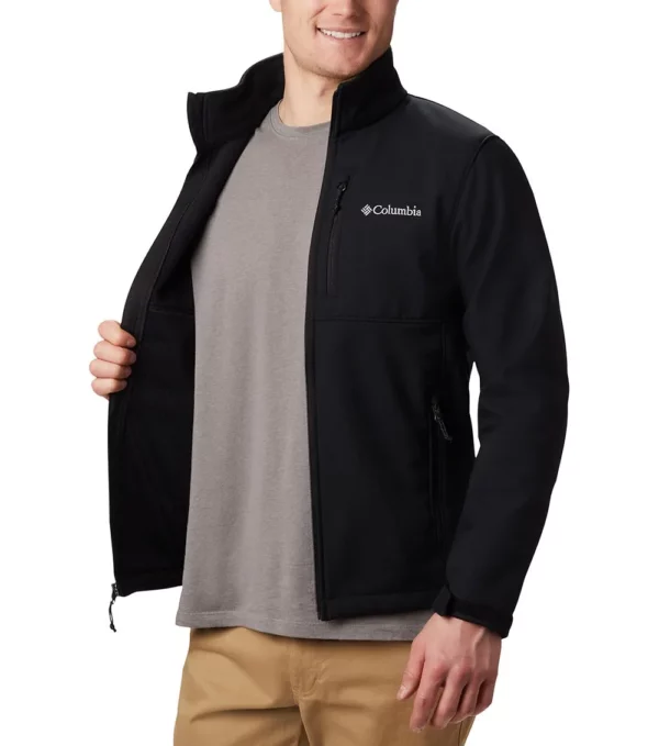 Columbia Mens Black Omnishield Ascender Softshell Water and Wind Resistant Jacket