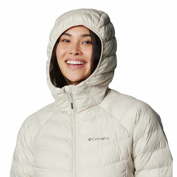 Columbia Powder Lite II  Hooded Beige Women's Puffer Jacket - Image 3